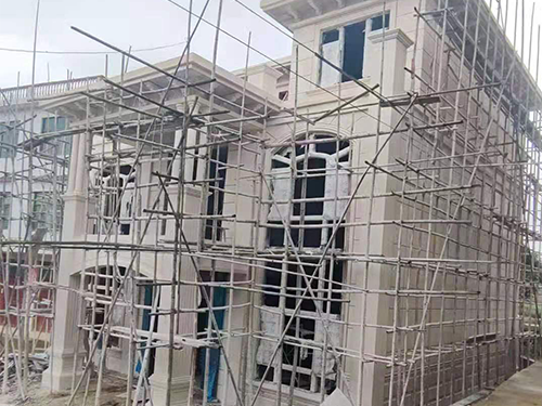 高端磨石子别墅外墙
