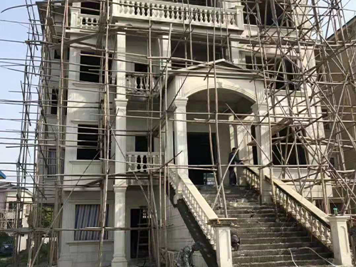 高端磨石子别墅外墙